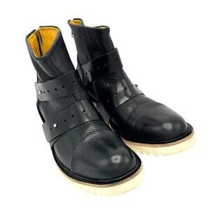 Umberto Luce Men's Hand Crafted Deyoung Boots in Black Size 11/12